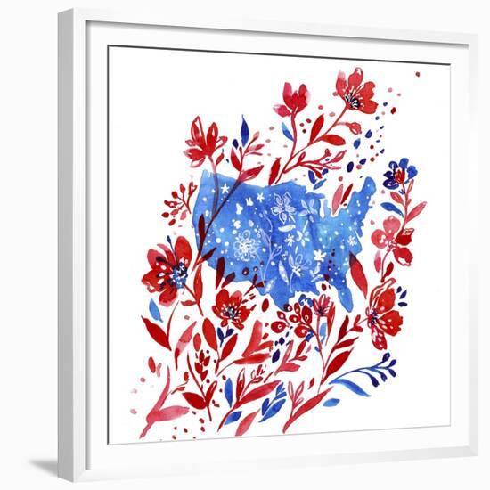 Red White and Blue 3-Irina Trzaskos Studio-Framed Giclee Print