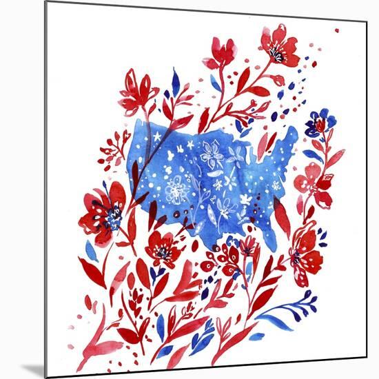 Red White and Blue 3-Irina Trzaskos Studio-Mounted Giclee Print