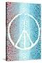 Red White and Blue Peace Sign-null-Stretched Canvas