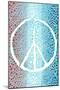 Red White and Blue Peace Sign-null-Mounted Art Print