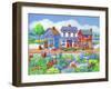 Red White and Blue Shops-Geraldine Aikman-Framed Giclee Print