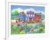 Red White and Blue Shops-Geraldine Aikman-Framed Giclee Print