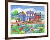 Red White and Blue Shops-Geraldine Aikman-Framed Giclee Print