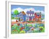 Red White and Blue Shops-Geraldine Aikman-Framed Giclee Print