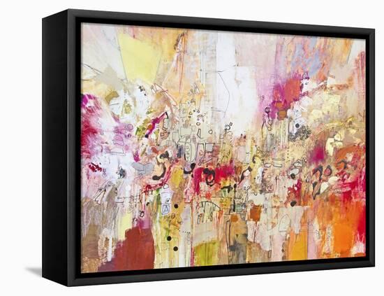 Red, White & Gold I-Jennifer Gardner-Framed Stretched Canvas