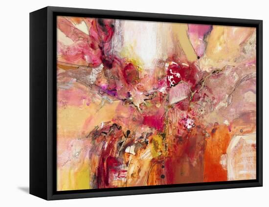 Red, White & Gold IV-Jennifer Gardner-Framed Stretched Canvas