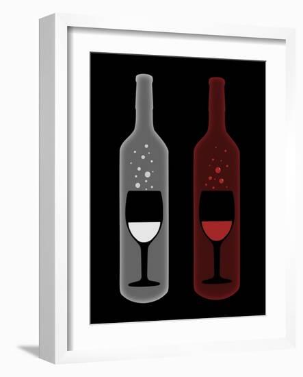 Red & White Wine-darrenwhi-Framed Art Print