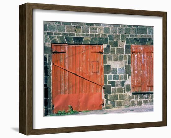 Red Window and Door, St. Kitts, Caribbean-David Herbig-Framed Photographic Print