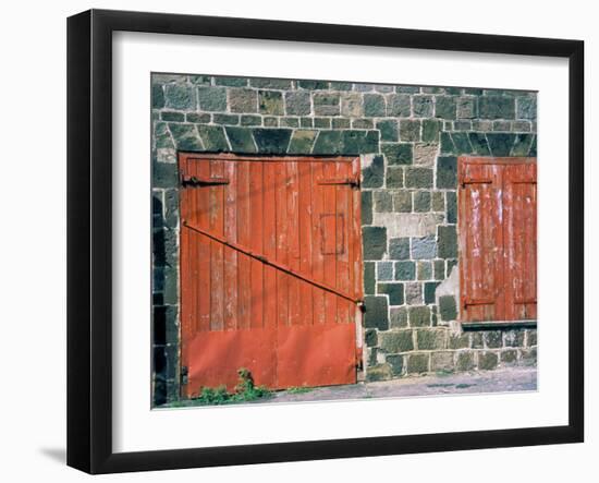 Red Window and Door, St. Kitts, Caribbean-David Herbig-Framed Photographic Print