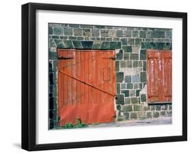 Red Window and Door, St. Kitts, Caribbean-David Herbig-Framed Photographic Print