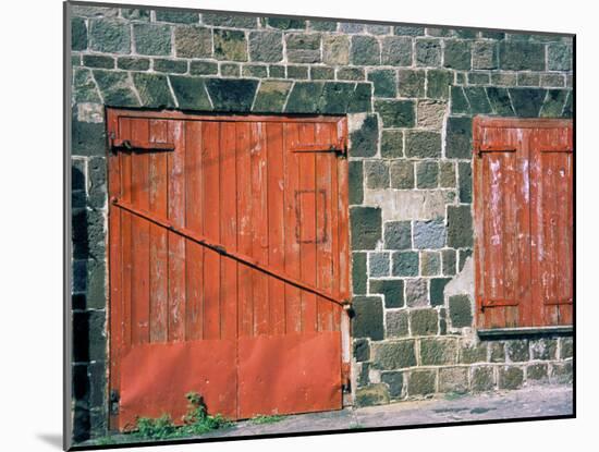 Red Window and Door, St. Kitts, Caribbean-David Herbig-Mounted Photographic Print