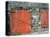 Red Window and Door, St. Kitts, Caribbean-David Herbig-Stretched Canvas