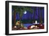 Red Wine And Cheese Under The Moonlight-Cindy Wider-Framed Giclee Print