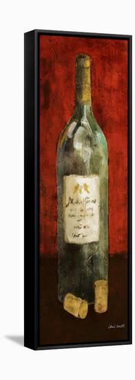 Red Wine and Cork II (Red Background)-Lanie Loreth-Framed Stretched Canvas