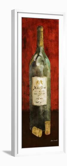 Red Wine and Cork II (Red Background)-Lanie Loreth-Framed Premium Giclee Print