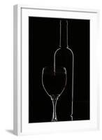 Red Wine and Glasse over Black-Darja Vorontsova-Framed Photographic Print