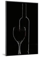 Red Wine and Glasse over Black-Darja Vorontsova-Mounted Photographic Print