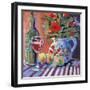 Red Wine and Table-Jane Slivka-Framed Art Print