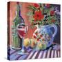 Red Wine and Table-Jane Slivka-Stretched Canvas