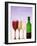 Red Wine Bottle with Three Glasses-Peter Howard Smith-Framed Photographic Print