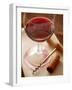 Red Wine Glass with Corkscrew and Cork-Dirk Pieters-Framed Photographic Print