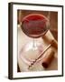 Red Wine Glass with Corkscrew and Cork-Dirk Pieters-Framed Photographic Print