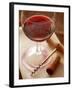 Red Wine Glass with Corkscrew and Cork-Dirk Pieters-Framed Photographic Print