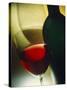 Red Wine in Bottle and Glass-Ulrike Koeb-Stretched Canvas