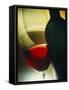 Red Wine in Bottle and Glass-Ulrike Koeb-Framed Stretched Canvas