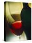 Red Wine in Bottle and Glass-Ulrike Koeb-Stretched Canvas