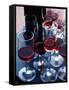 Red Wine in Several Glasses-Steve Baxter-Framed Stretched Canvas