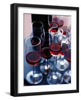Red Wine in Several Glasses-Steve Baxter-Framed Photographic Print
