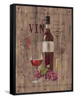 Red Wine on Reclaimed Wood-Anastasia Ricci-Framed Stretched Canvas