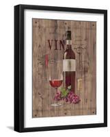 Red Wine on Reclaimed Wood-Anastasia Ricci-Framed Art Print