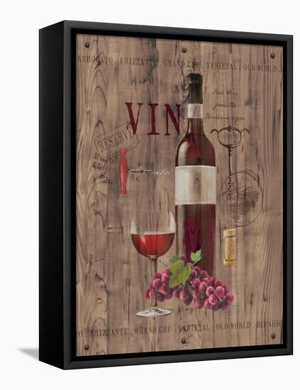 Red Wine on Reclaimed Wood-Anastasia Ricci-Framed Stretched Canvas