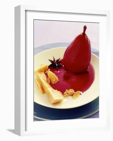 Red Wine Pear with Cheese and Star Anise-Alexander Van Berge-Framed Photographic Print