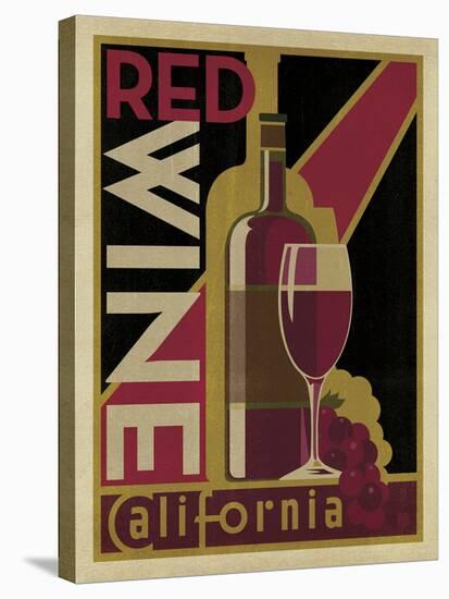 Red Wine Poster-Anderson Design Group-Stretched Canvas