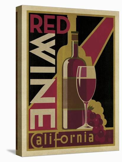 Red Wine Poster-Anderson Design Group-Stretched Canvas