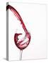 Red Wine Pouring into a Glass from Bottle-null-Stretched Canvas