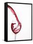 Red Wine Pouring into a Glass from Bottle-null-Framed Stretched Canvas