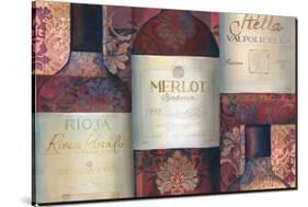 Red Wine Selection-Louise Montillio-Stretched Canvas