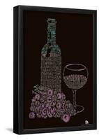 Red Wine Types Text Poster-null-Framed Poster