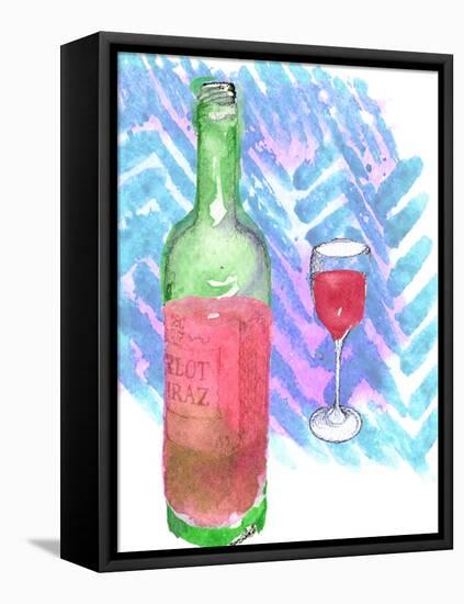 Red Wine-Anna Platts-Framed Stretched Canvas