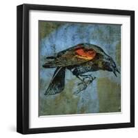 Red Wing Blackbird No. 1-John Golden-Framed Giclee Print