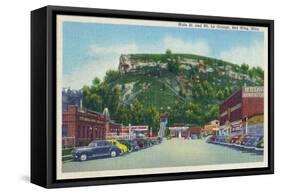 Red Wing, Minnesota - Main Street View of Mt. La Grange-Lantern Press-Framed Stretched Canvas