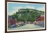 Red Wing, Minnesota - Main Street View of Mt. La Grange-Lantern Press-Framed Art Print