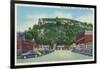 Red Wing, Minnesota - Main Street View of Mt. La Grange-Lantern Press-Framed Art Print