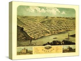 Red Wing, Minnesota - Panoramic Map-Lantern Press-Stretched Canvas