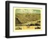 Red Wing, Minnesota - Panoramic Map-Lantern Press-Framed Premium Giclee Print