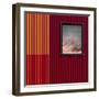 Red with a touch of sky-Luc Vangindertael (laGrange)-Framed Photographic Print